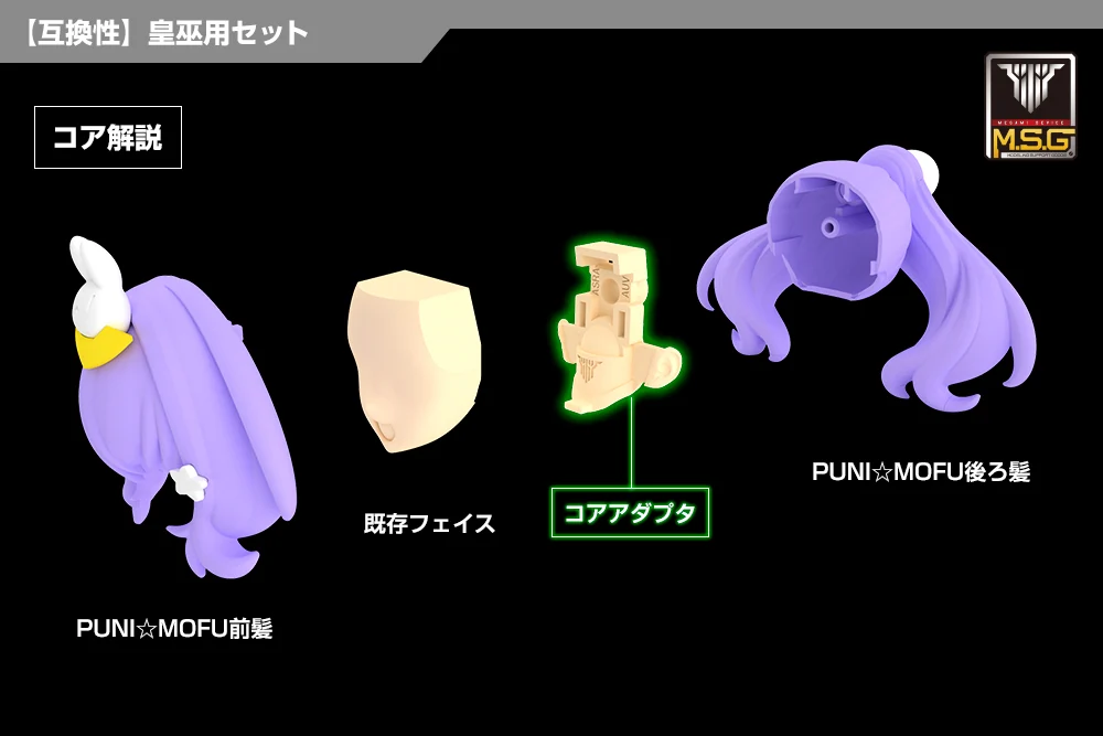MEGAMI DEVICE M.S.G 06 FACE SET AUV SKIN COLOR A - Image 5