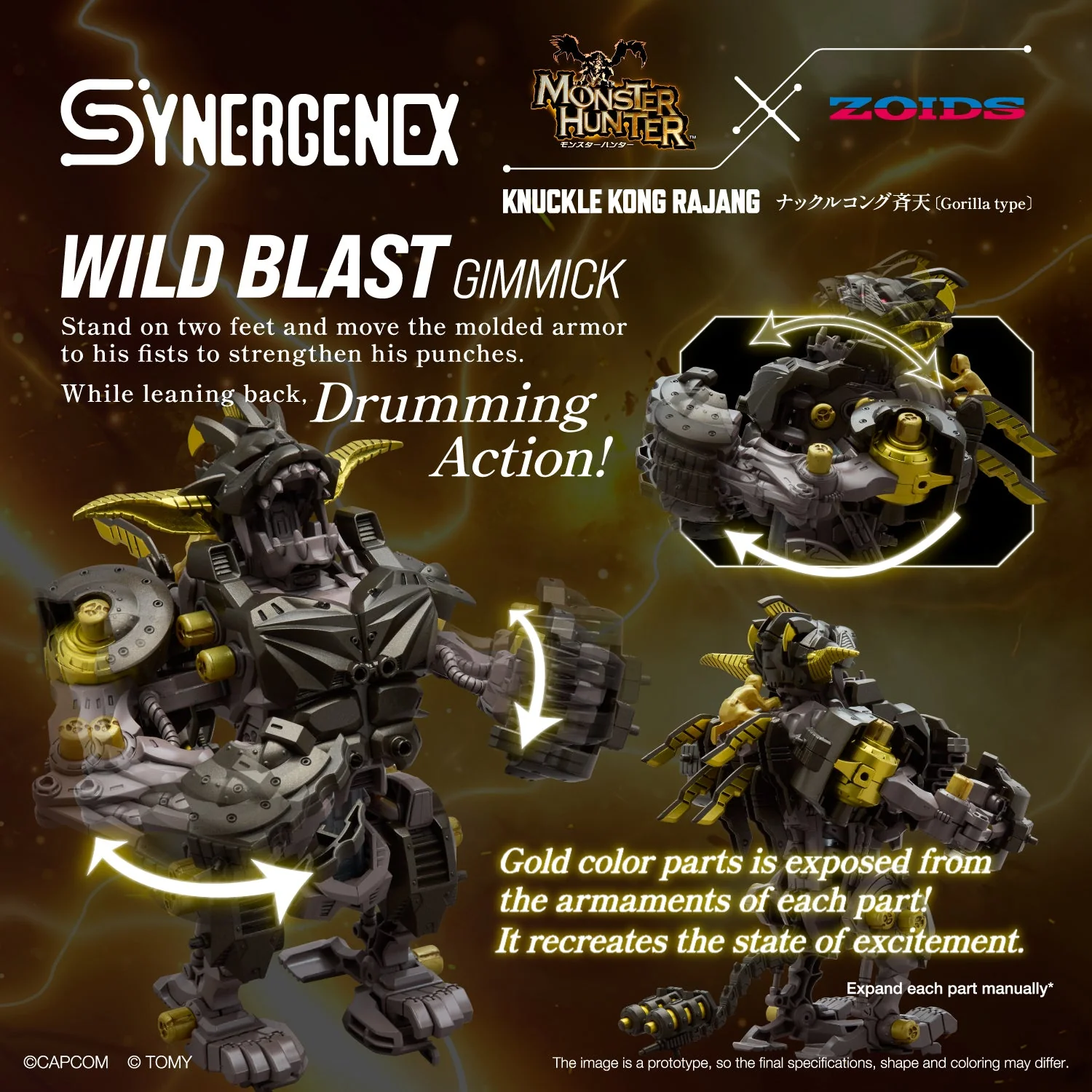 Monster Hunter X Zoids Knuckle Kong Rajang - Image 6