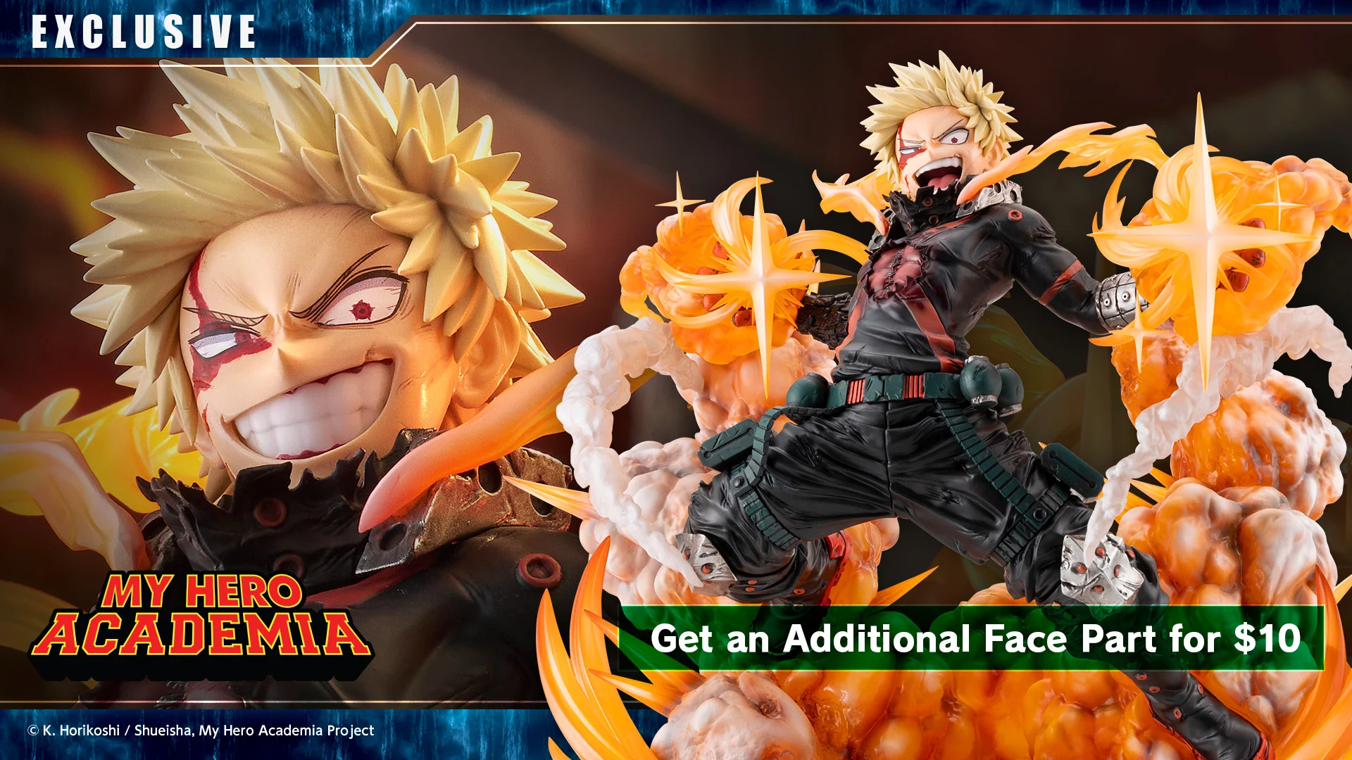 ARTFX J Katsuki Bakugo FINAL SEASON Ver. Bonus Face Expression Part(s) - Image 2